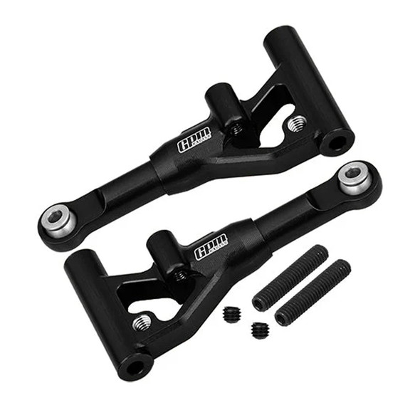 GPM Alum Alloy Front Lower Suspension Arms Black for Traxxas 1/10 4-Tec Drift Car