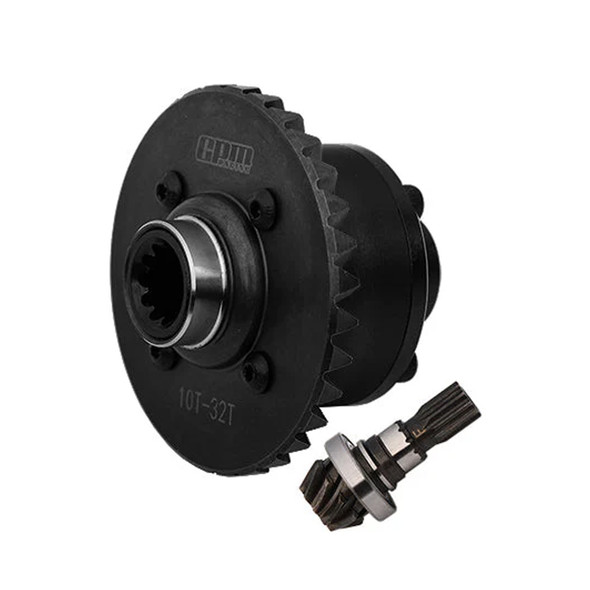 GPM Medium Carbon Steel + Alum Alloy Front Differential Black for X-Maxx / XRT