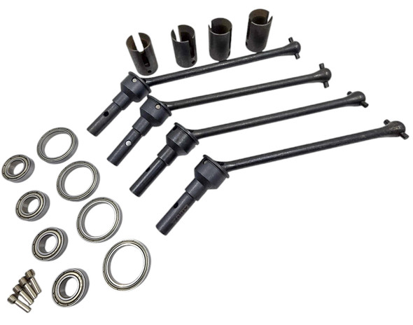NHX RC Hardened Steel Diff Out Drive Cup & Front / Rear CVD Drive Shaft for Traxxas 1/10 WIDEMAXX