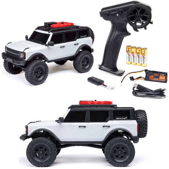 Axial AXI00006V2T4 1/24 SCX24 Ford Bronco 4X4 RTR Brushed Rock Crawler White