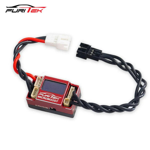 Furitek Microboost 2S Lipo 25A/50A Brushless ESC w/Display LCD for 1/24 1/28 Red