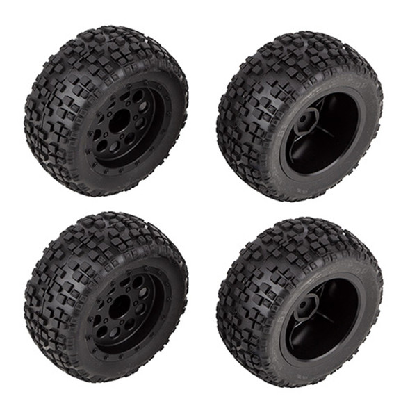 Associated 21620 Reflex 14MT Tires & Wheels, Mounted, Black