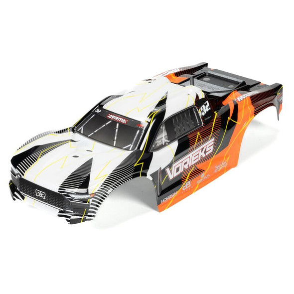 ARRMA ARA-1555 1/10 Clipless Painted Trimmed Body Set Orange for VORTEKS 2WD