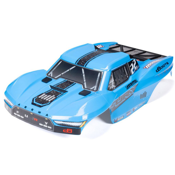 ARRMA ARA-1583 1/10 Clipless Painted Trimmed Body Set Blue w/Decals for FURY 2WD