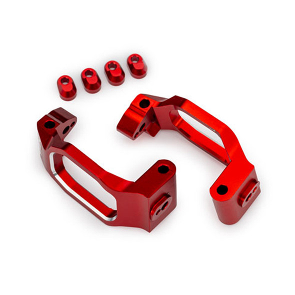 Traxxas 10232-RED Aluminum Left & Right Caster Blocks Red for Maxx Slash / Maxx