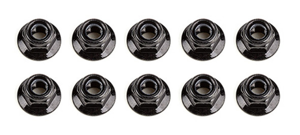 Associated 25945 M5 Locknuts, Flanged, Black for Rival MT8