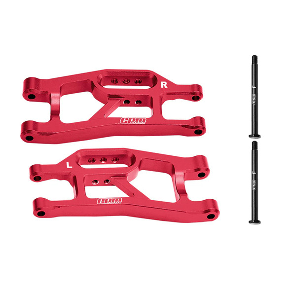 GPM Aluminum 7075 Alloy Front Lower Suspension Arms Red for 1/16 Mini Maxx