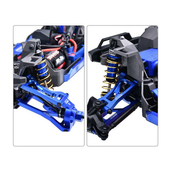 GPM Aluminum 7075 Alloy Rear Lower Suspension Arms Silver for 1/16 Mini Maxx