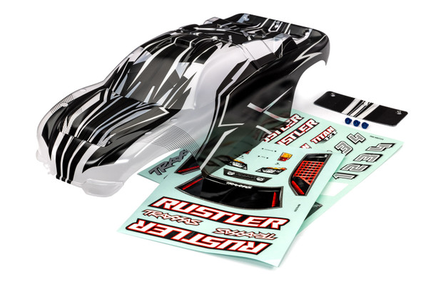 Traxxas 3753X ProGraphix Body Requires Paint w/Wing & Decal Sheet for Rustler 2WD