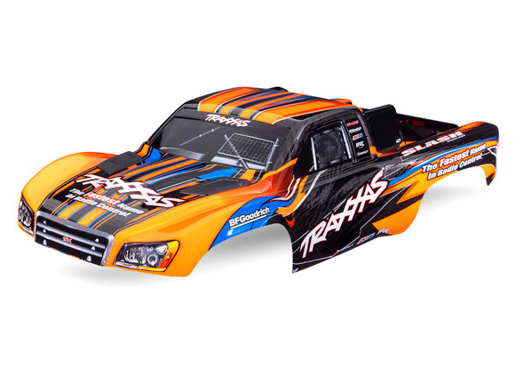 Traxxas 5924-ORNG Painted, Decals Applied Clipless Body w/ F/R Mounts for Slash 2WD