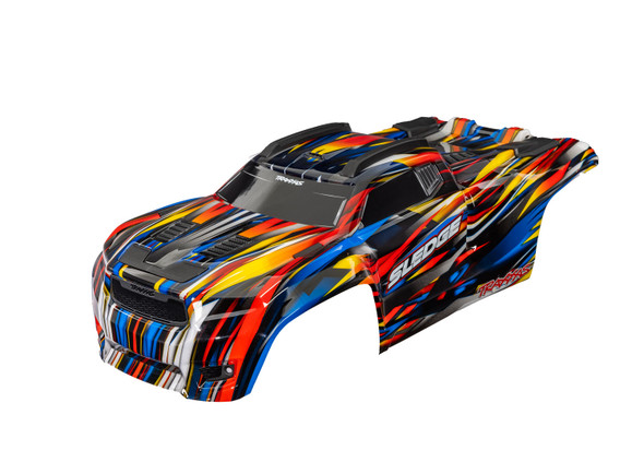 Traxxas 9511-BLUE Painted, Decals Applied Blue Body w/ F/R Body Mounts for Sledge