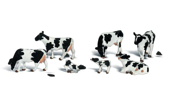 Woodland Scenics Accents Holstein Cows Train Figures O A2724