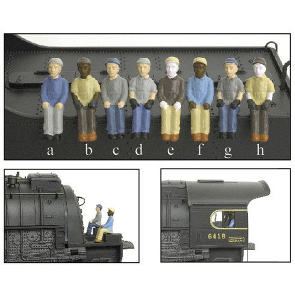 Broadway Limited Imports 1005 Engineer & Fireman Figure Sets C&H (2) HO Scale