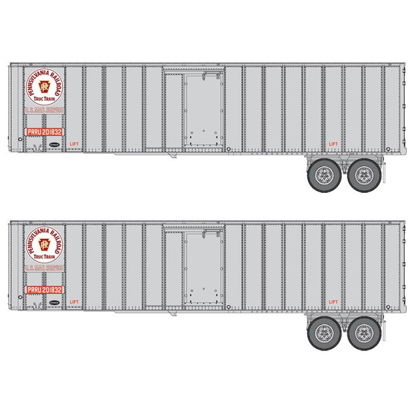 Walthers Flexi-Van 40' Trailer 2-Pack - Pennsylvania Railroad Truc-Train HO Scale