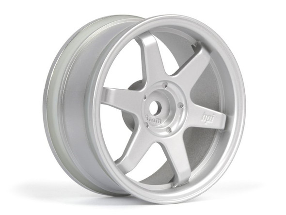 HPI 160752 TE37 Wheel 26mm Matte Chrome (3mm Offset) (2Pcs)