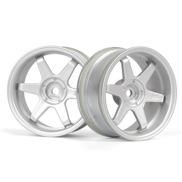 HPI 160753 TE37 Wheel 26mm Matte Chrome (6mm Offset) (2Pcs)