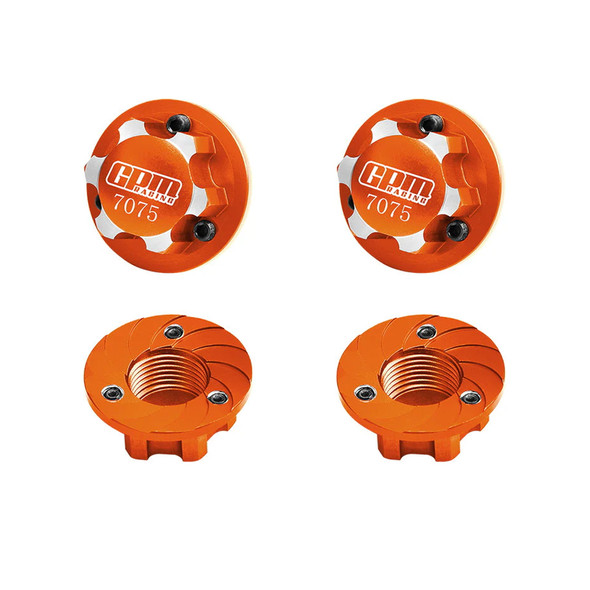 GPM Racing Aluminum 7075 Wheel Lock 17mm Orange for Arrma 1/8 Kraton/Outcast
