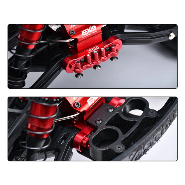GPM Aluminum 7075 Alloy Front Lower Suspension Mount Black for 1/8 KRATON 6S EXB