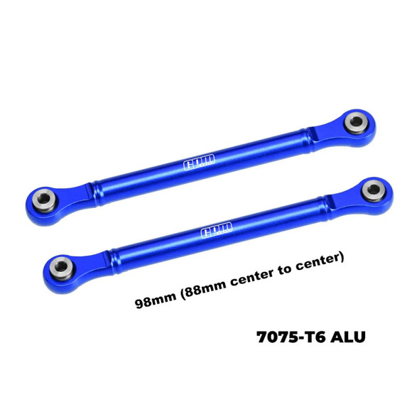 GPM Aluminum 7075 Alloy Front Steering Toe Links 98mm Orange for