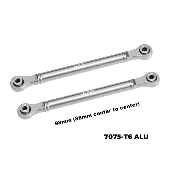 GPM Aluminum 7075 Alloy Front Steering Toe Links 98mm Orange for