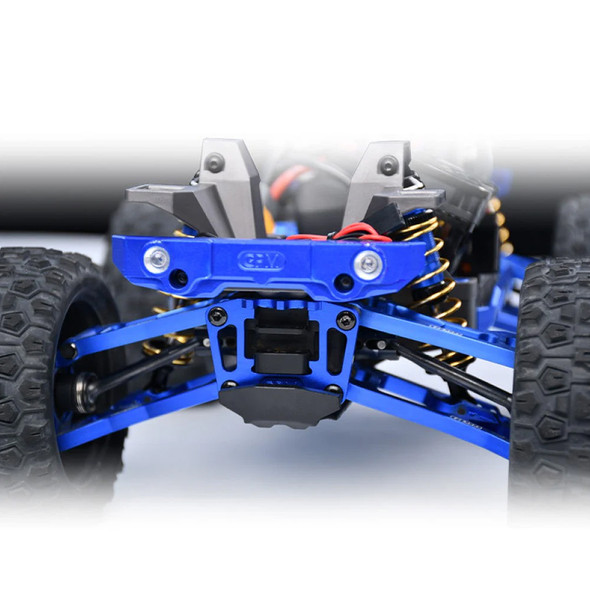 GPM Aluminum 7075 Alloy Rear Bulkhead Mount Strengthen Blue for Traxxas 1/16 Mini Maxx
