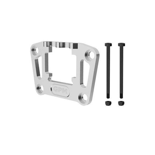 GPM Aluminum 7075 Alloy Rear Bulkhead Mount Strengthen Silver for Traxxas 1/16 Mini Maxx