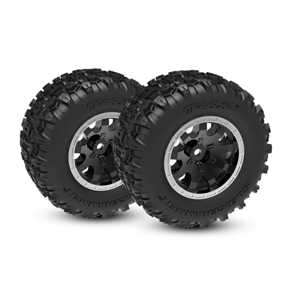 Traxxas 10771-STBLK Sledgehammer Front Tires w/Beadlock Wheels (2) for Mini Maxx