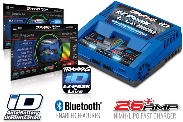 Traxxas 2973 EZ-Peak Live Dual Multi AC NiMH/LiPo Battery Bluetooth Charger