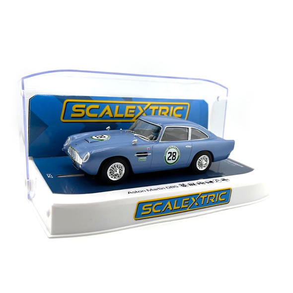 Scalextric C4599 Aston Martin DB5 - Blue / Yellow - Historic GT Racing 1/32 Slot Car