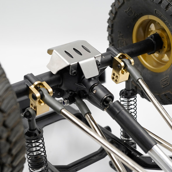Yeah Racing EMED-001 Stainless Steel Front / Rear Diff Protector : Element 1/10 Enduro