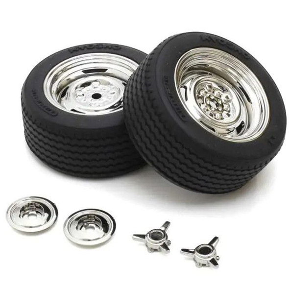 Kyosho FATH707SMM Glued Classic Rally Tires FZ02(M) w/ Silver Wheels (2)
