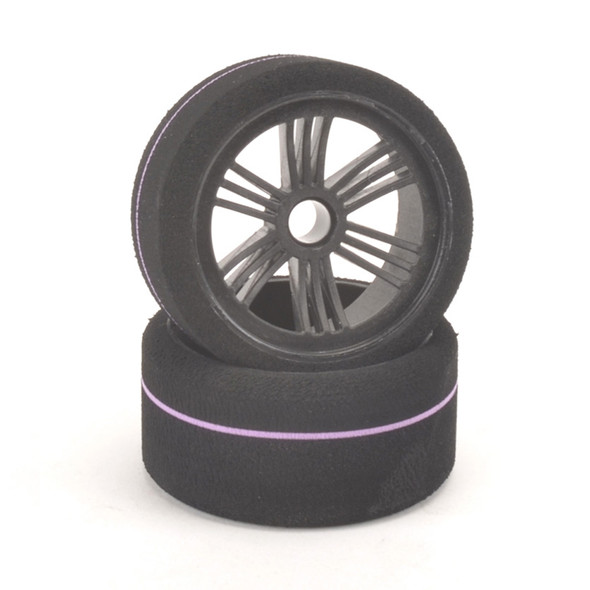 Contact RC JW2-38FA WGT10 Front Tires 38Sh w/ Black Carbon Rim 60mm Lilac (2)