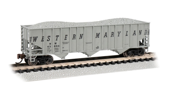 Bachmann 18757 Bethlehem Steel 100-Ton Hopper - Western Maryland #63894 N Scale