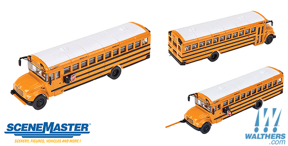 Walthers SceneMaster International(R) CE School Bus Assembled Yellow/ White HO Scale