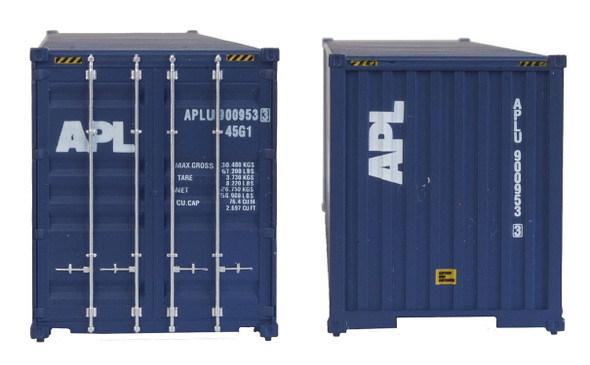 Walthers 40' Hi Cube Corrugated Side Container - American President Lines HO Scale