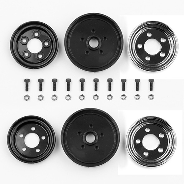 Associated 6395 Jay Halsey Front Chrome Wheels for RC10