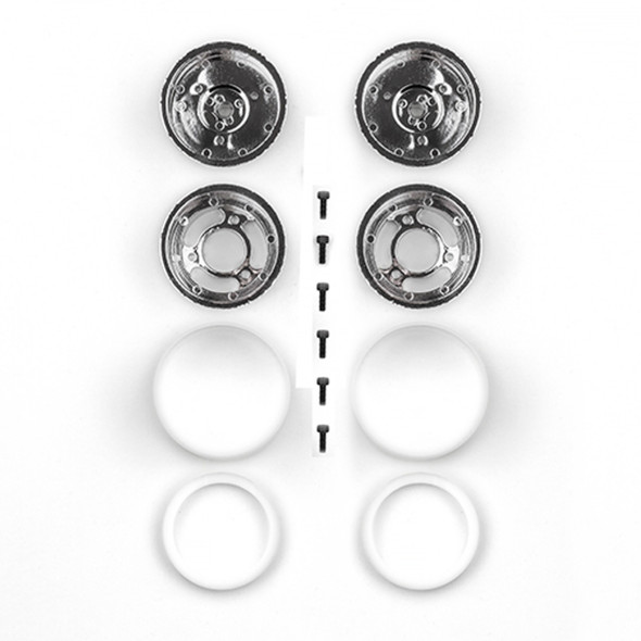 Associated 6396 Jay Halsey Rear Chrome Wheels for RC10