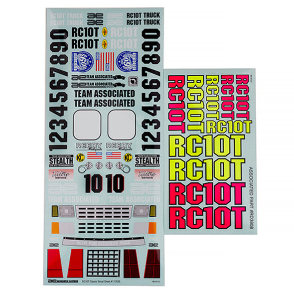 Associated 7860 Decal Sheet Set for RC10T