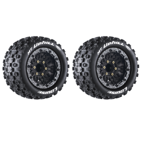 Louise R/C MT-Uphill 1/10 MT Soft Tires w/12/14/17mm Removable Hex Black (2) Maxx