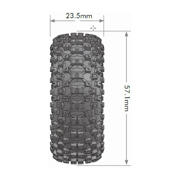 Louise R/C - CR-Uphill Front/Rear 1/18, 1/24 1.0" Crawler Tires Super Soft (2)