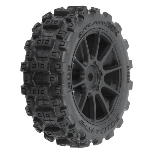 Pro-Line PRO1024610 Badlands MX 1.9" Buggy Tires MTD Mach-10 Black Wheels (4)