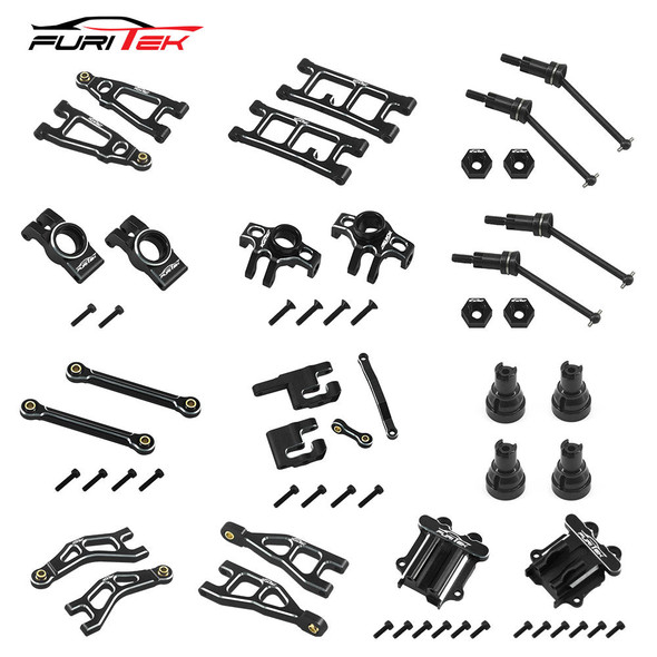 Furitek Ultimate Upgrade Aluminum Combo BLACK for 1/18 Arrma Typhon & Granite GROM