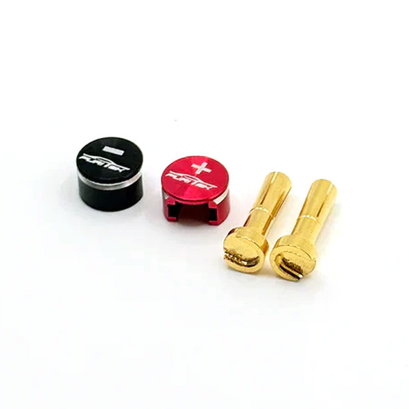 Furitek FUR-2678 LowPro Bullet Plug Grips w/ 4mm Bullets (Black/Red)