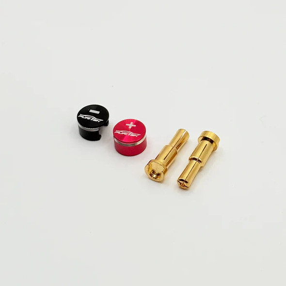 Furitek FUR-2680 LowPro Bullet Plug Grips w/ 4-5mm Bullets (Black/Red)