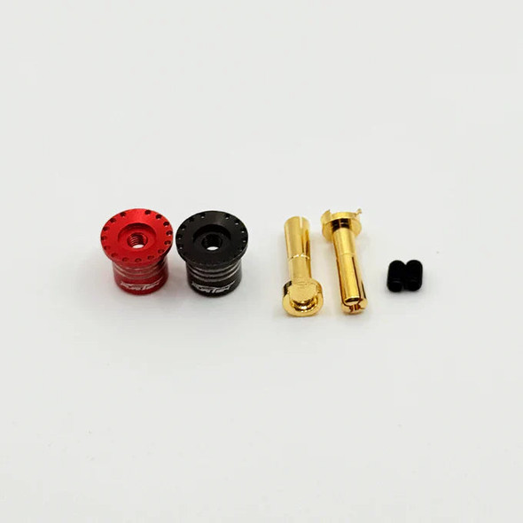 Furitek FUR-2681 Heatsink Bullet Plug Grips w/4mm Bullets (Black/Red)