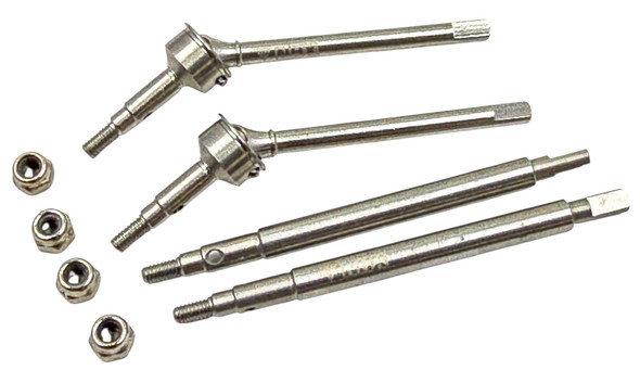 NHX RC Metal Steel Front/Rear Axles w/ Dogbone CVD – TRX-4M 1/18 Scale Crawler -Silver