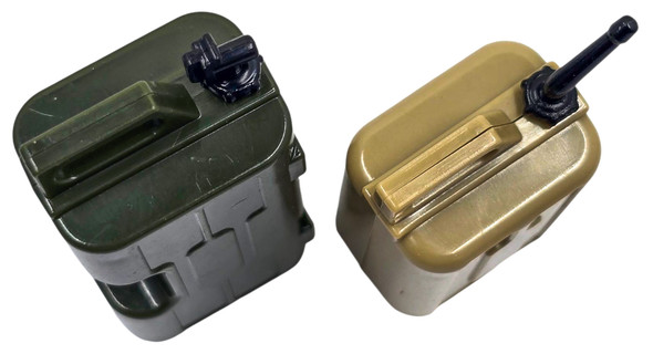 NHX RC Plastic Scale Oil Tank – Green & Tan – 1/10 RC Crawler Accessory