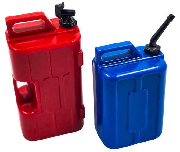 NHX RC Plastic Scale Oil Tank – Red & Blue – 1/10 RC Crawler Accessory