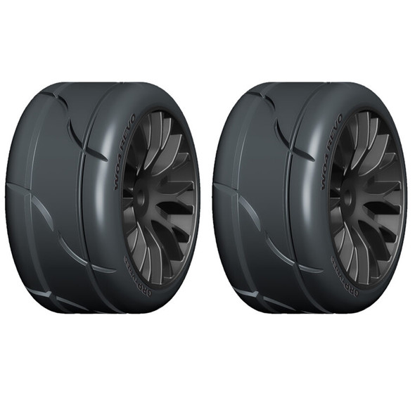 GRP GWX04-XM3 1:5 TC – W04 REVO – XM3 Hard Tires Mounted on Black Rim (2)