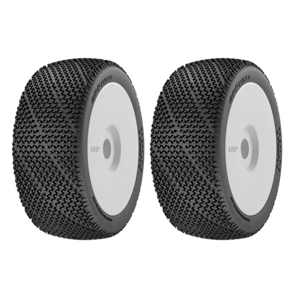 GRP GMX30-N25 1:8 BU TRIKY N25 SuperSoft Tire w/New White Wheel / Foam Insert (2)